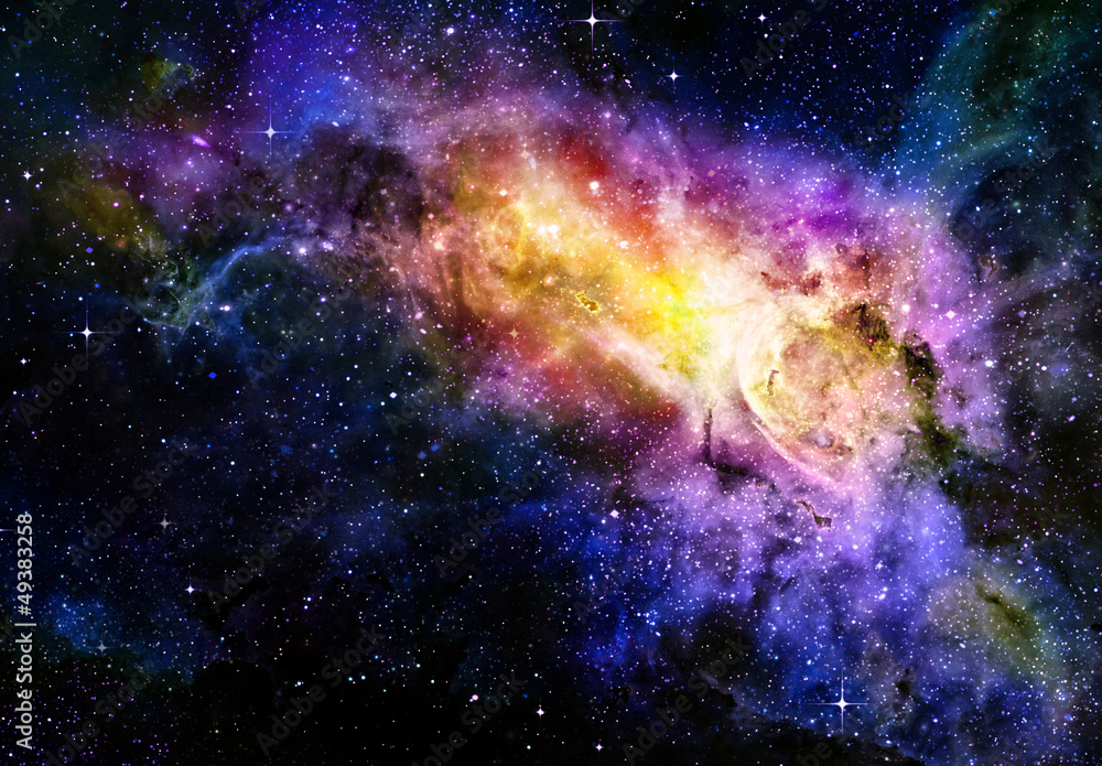 Fototapeta starry deep outer space nebual