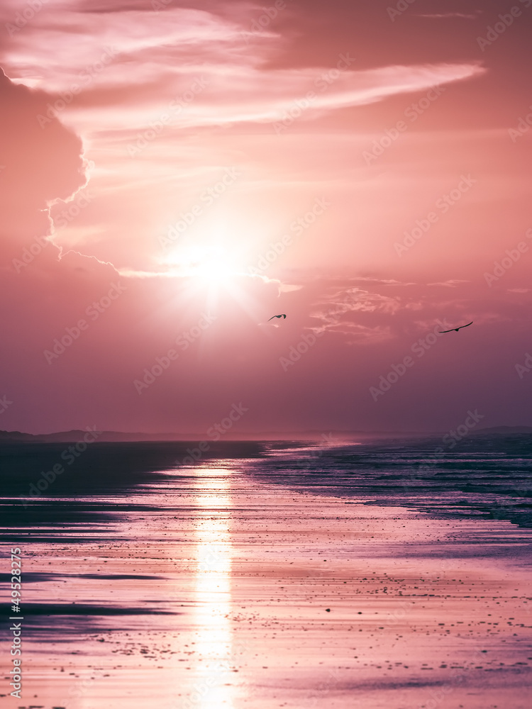 Obraz Tryptyk sunset