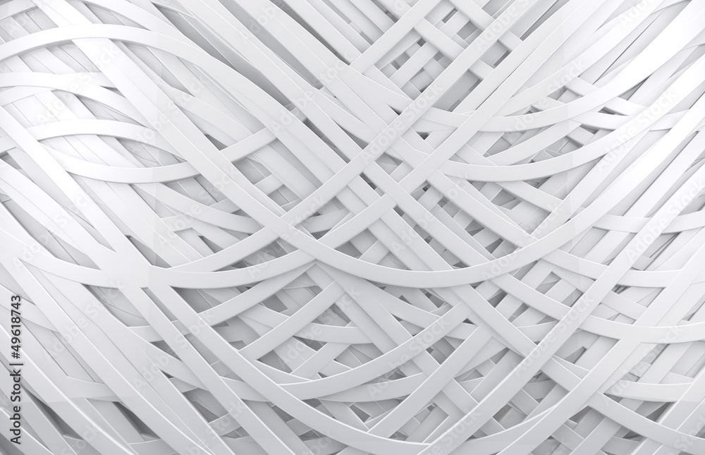 Obraz Pentaptyk fondo abstracto blanco 3d con