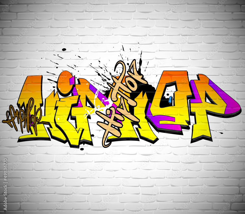 Fototapeta Graffiti wall background,