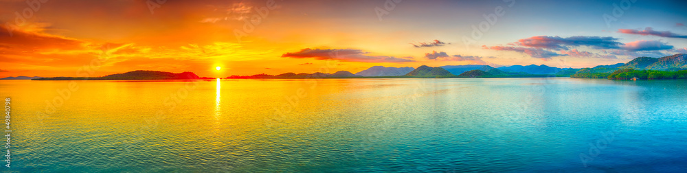 Obraz Pentaptyk Sunset panorama