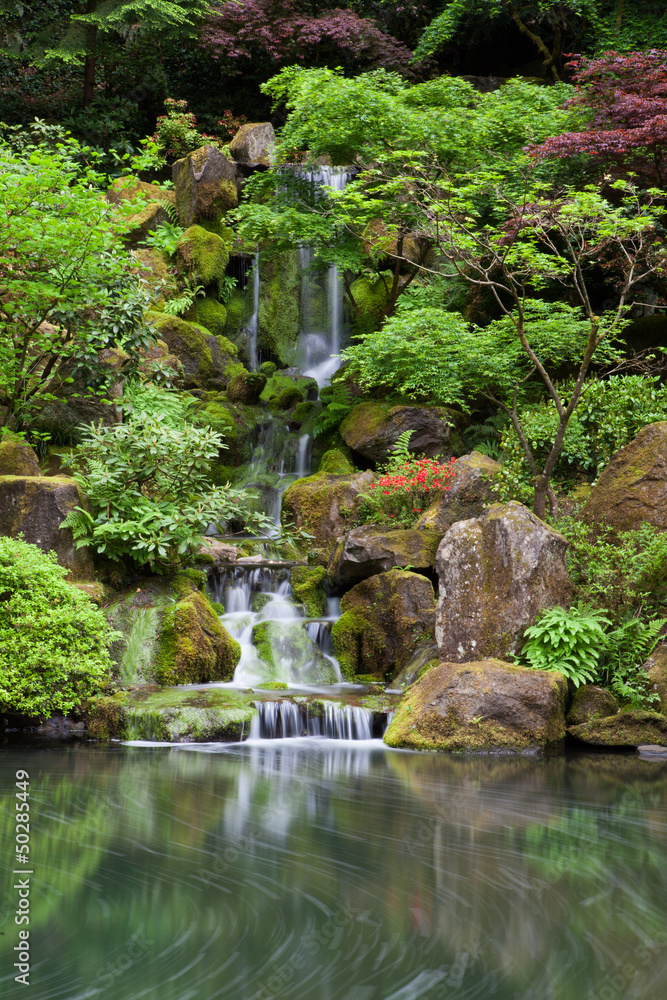 Obraz Dyptyk Cascading waterfall in