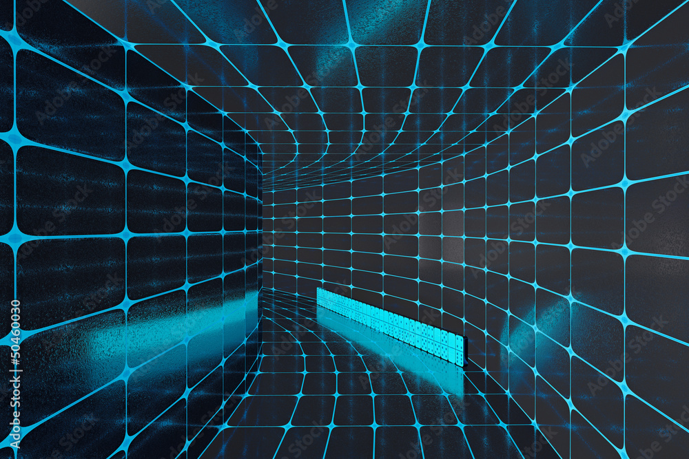 Obraz Dyptyk Corridor - 3D Rendering
