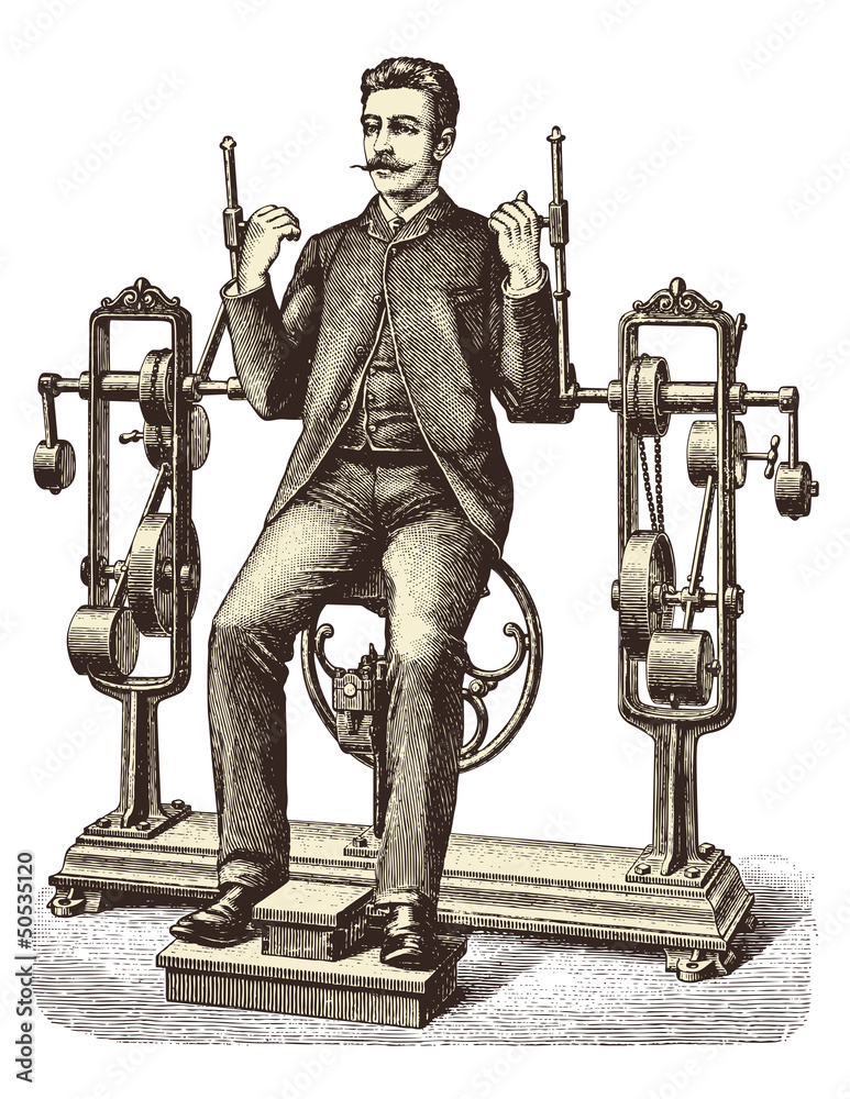 Obraz Tryptyk Victorian workout (1)