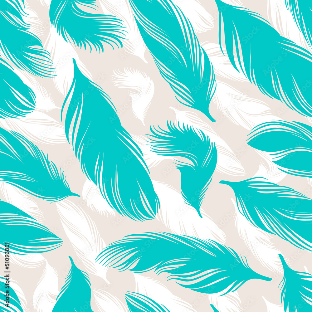 Fototapeta turquoise feathers