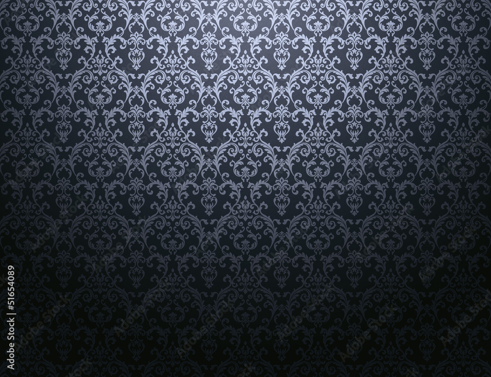 Fototapeta dark floral pattern wallpaper