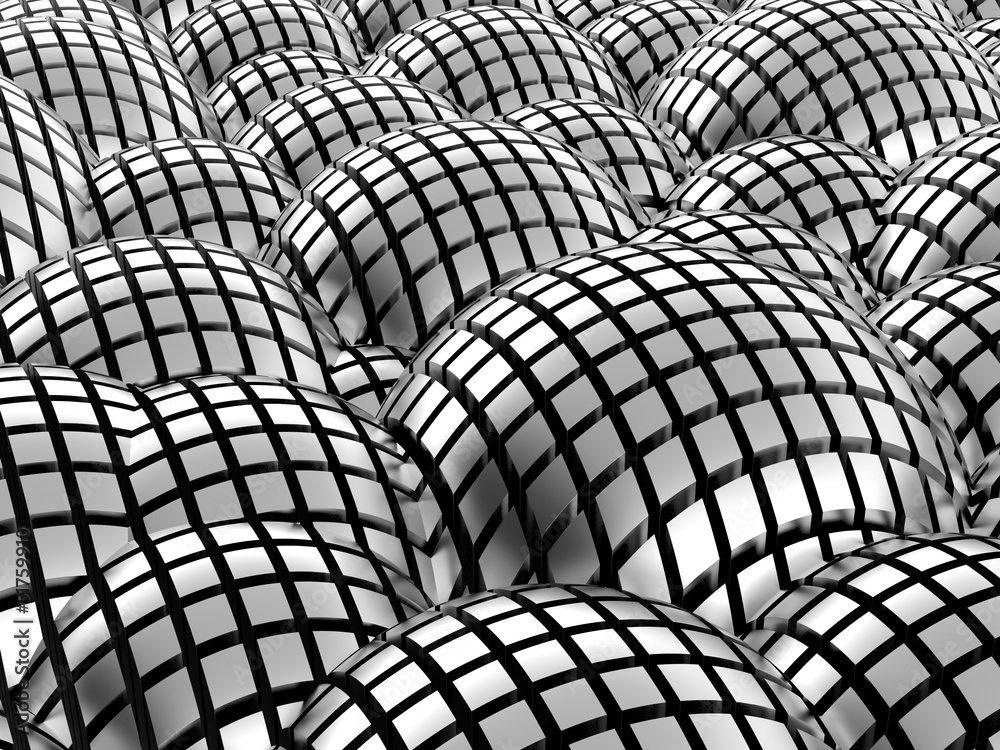 Fototapeta Abstract metal spheres