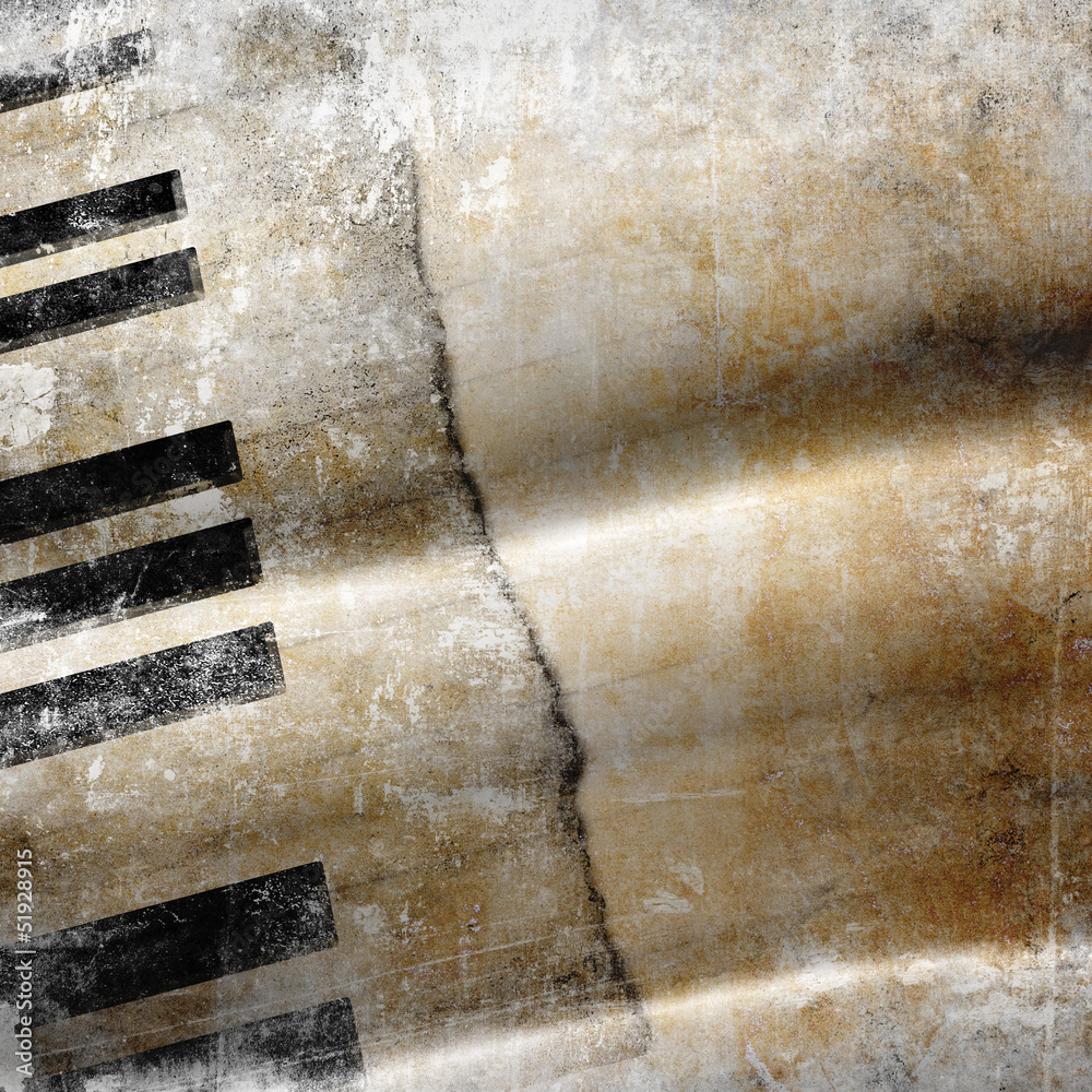 Obraz Dyptyk musical grunge background