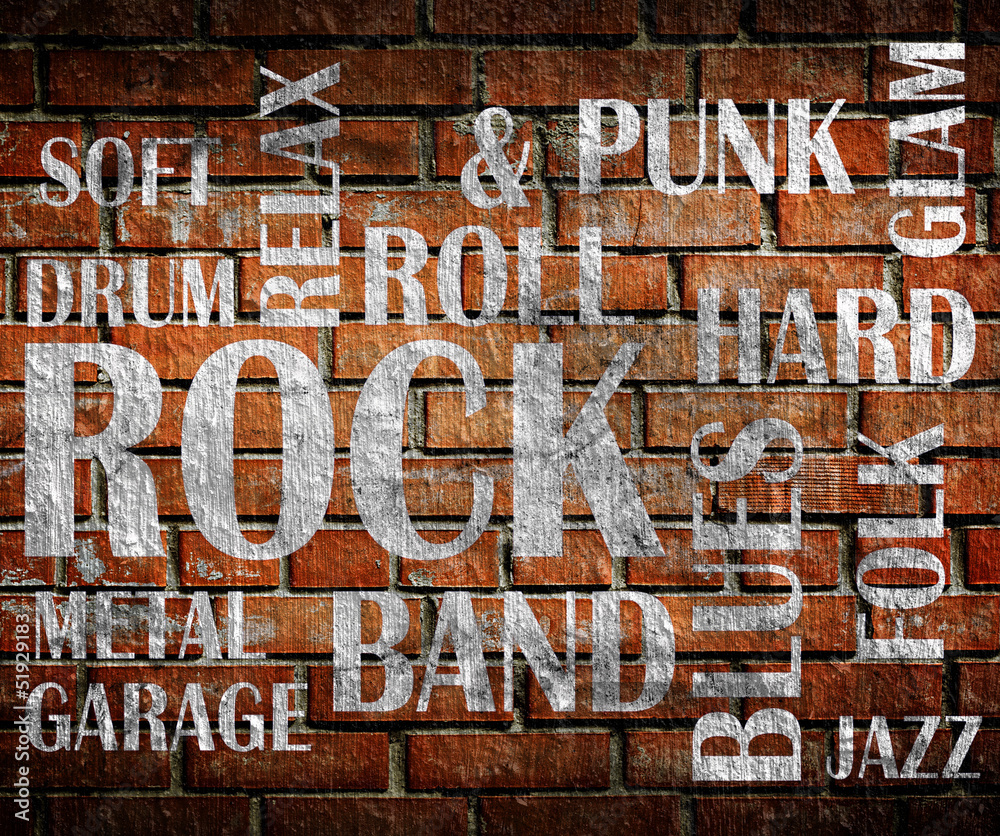 Fototapeta Grunge rock music poster