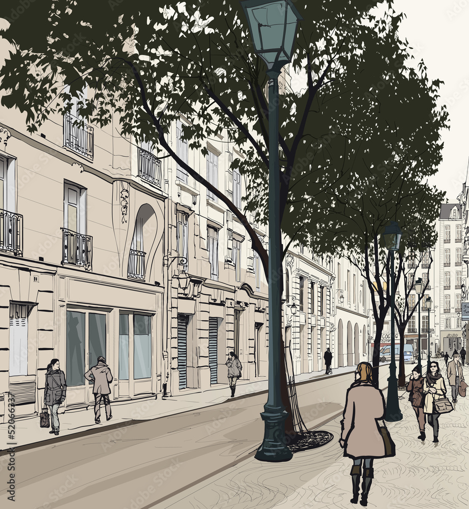 Obraz Kwadryptyk Montmartre in Paris