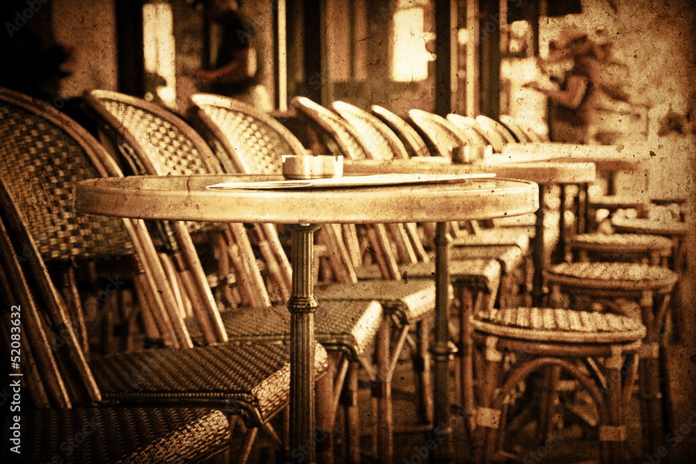 Fototapeta old-fashioned Cafe terrace