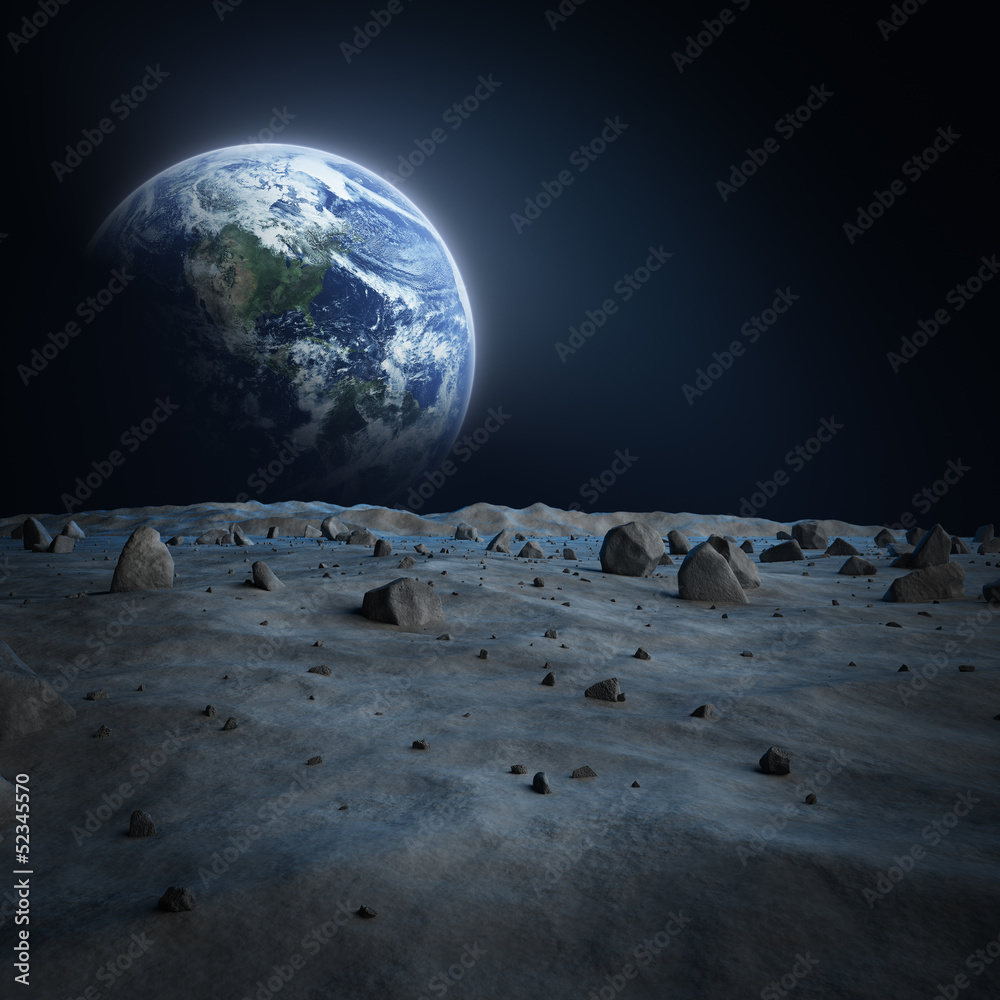 Fototapeta Earth moon