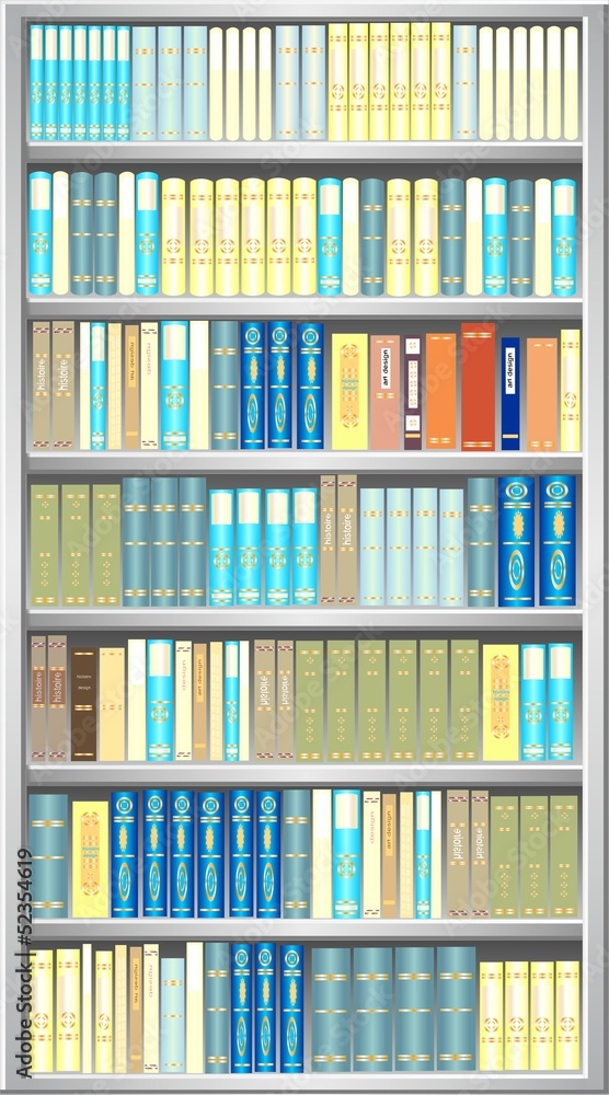 Fototapeta Grey bookcase