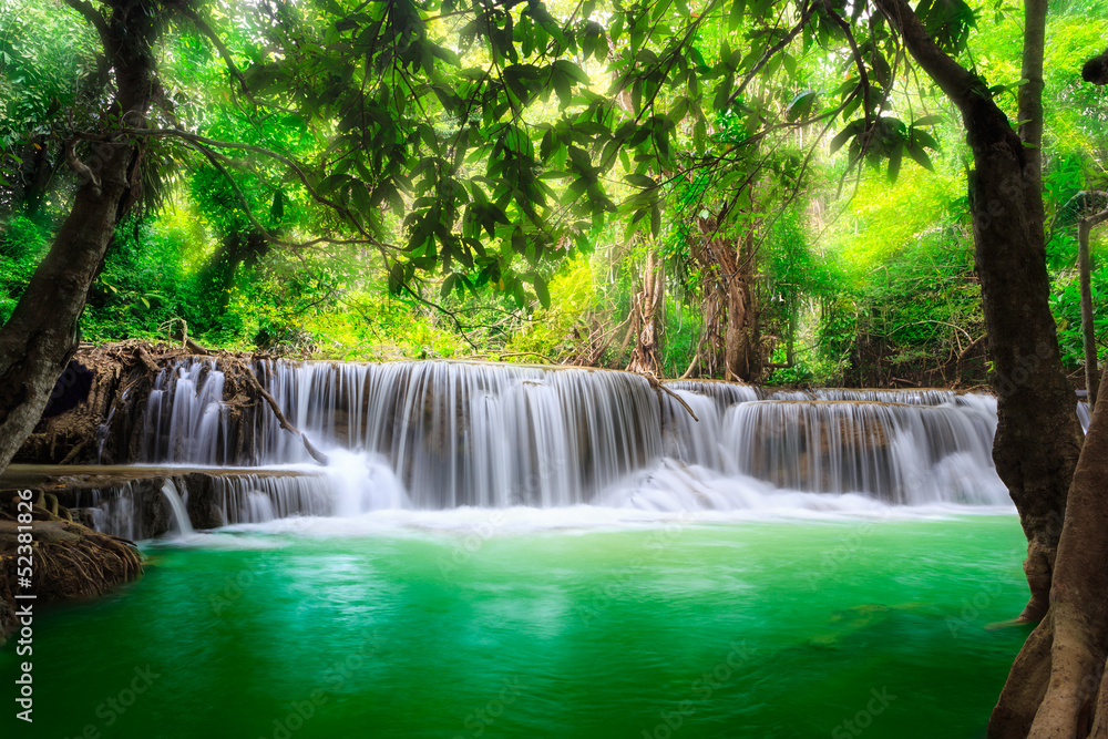 Obraz Tryptyk Thailand waterfall in