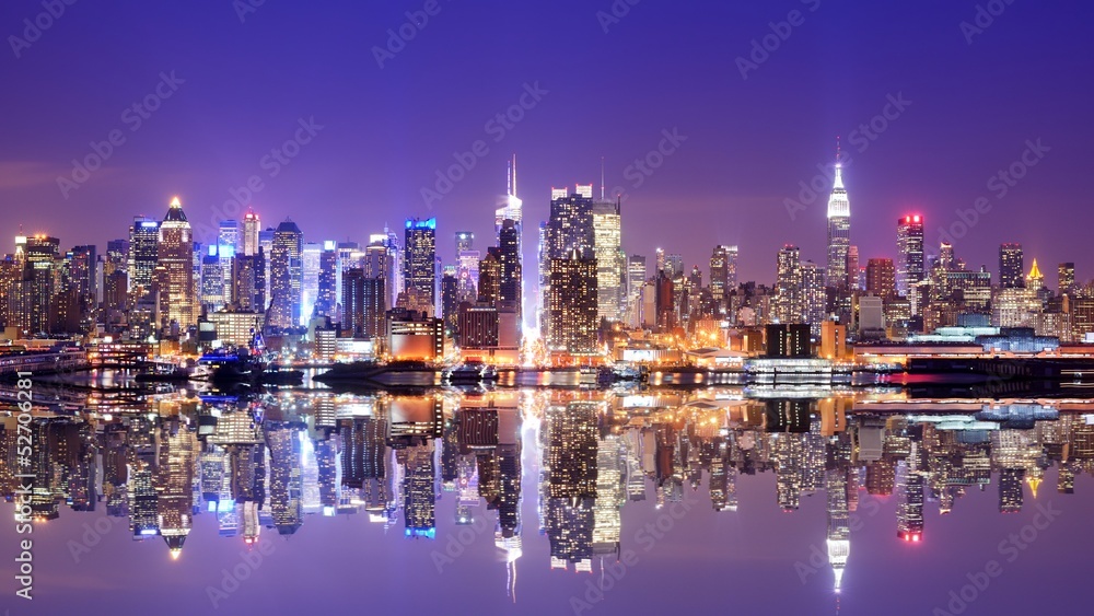 Obraz Tryptyk Manhattan Skyline with
