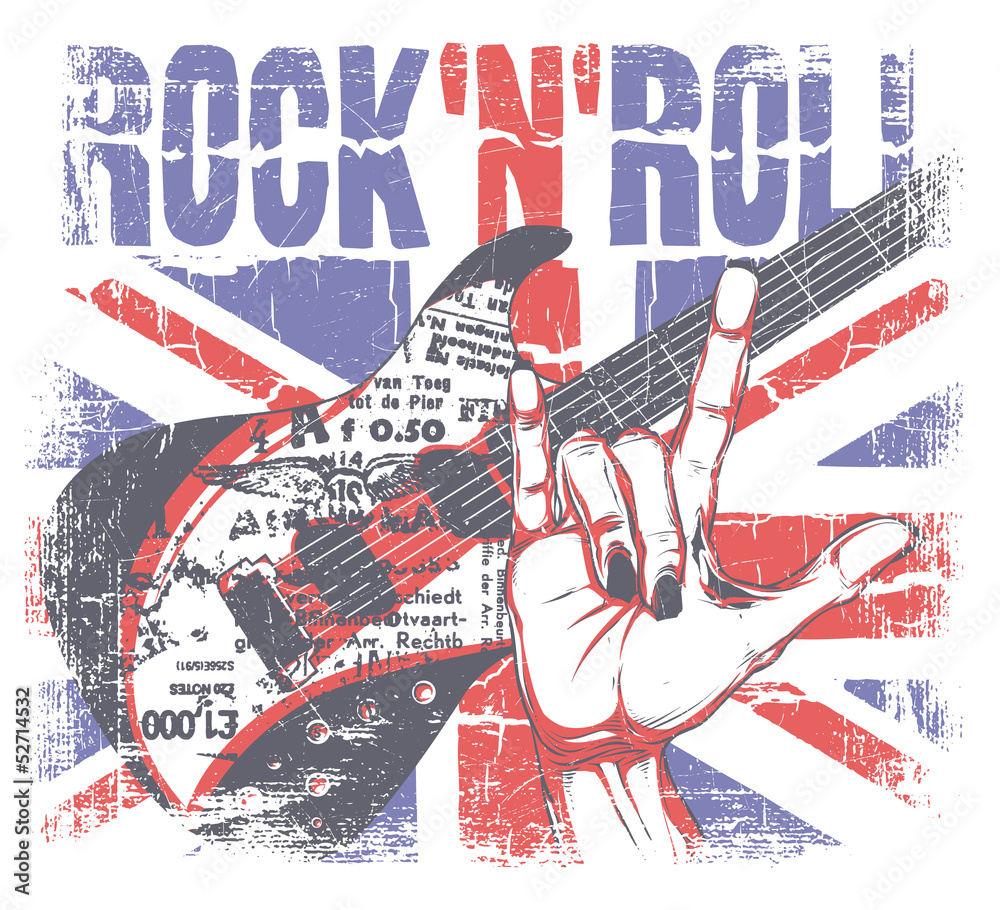 Obraz Kwadryptyk Rock'n roll