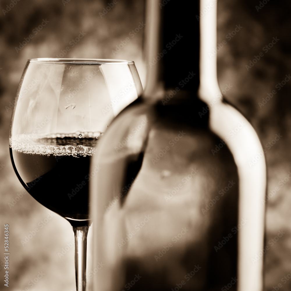 Obraz Kwadryptyk degustazione vino - wine