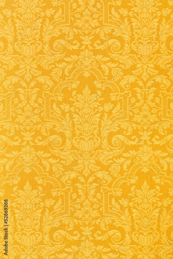 Tapeta Floral gold wallpaper texture