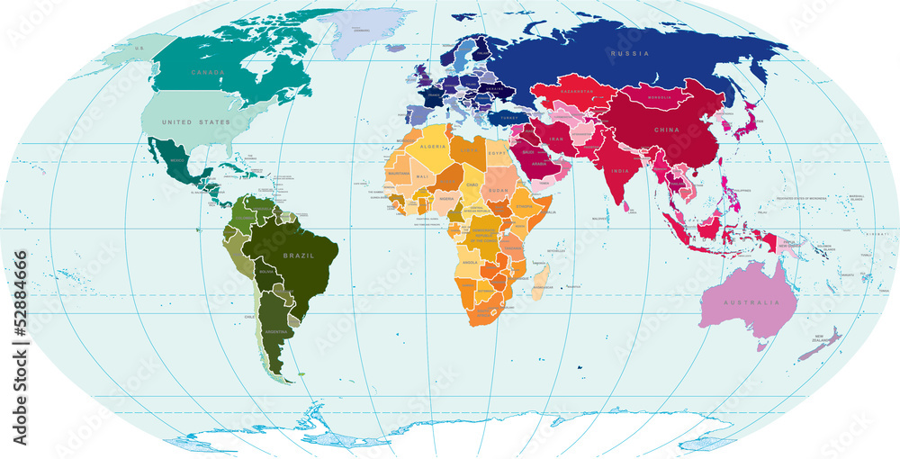 Fototapeta World map