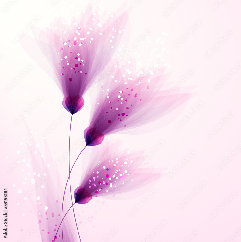 Fototapeta vector background with flowers