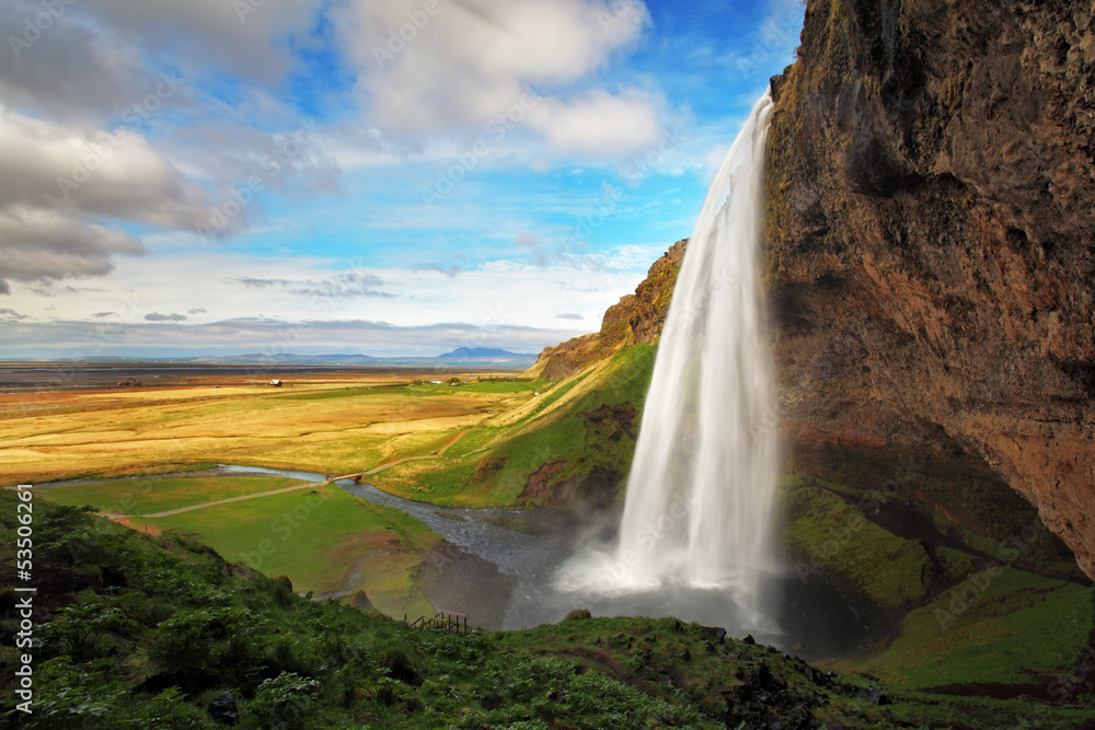 Obraz Tryptyk Waterfall in Iceland -