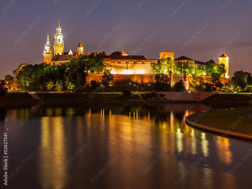 Obraz Tryptyk Wawel castle and Vistula river