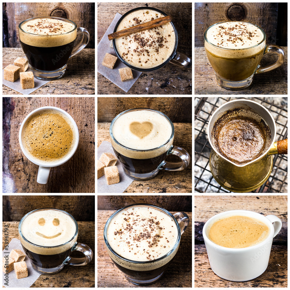 Obraz Kwadryptyk Coffee collage with Coffee