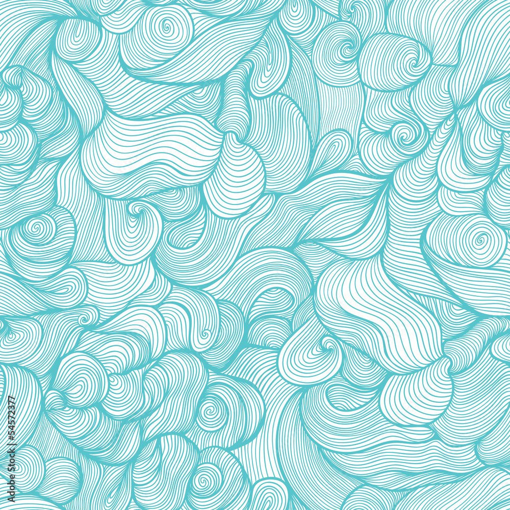 Obraz Pentaptyk seamless abstract hand-drawn