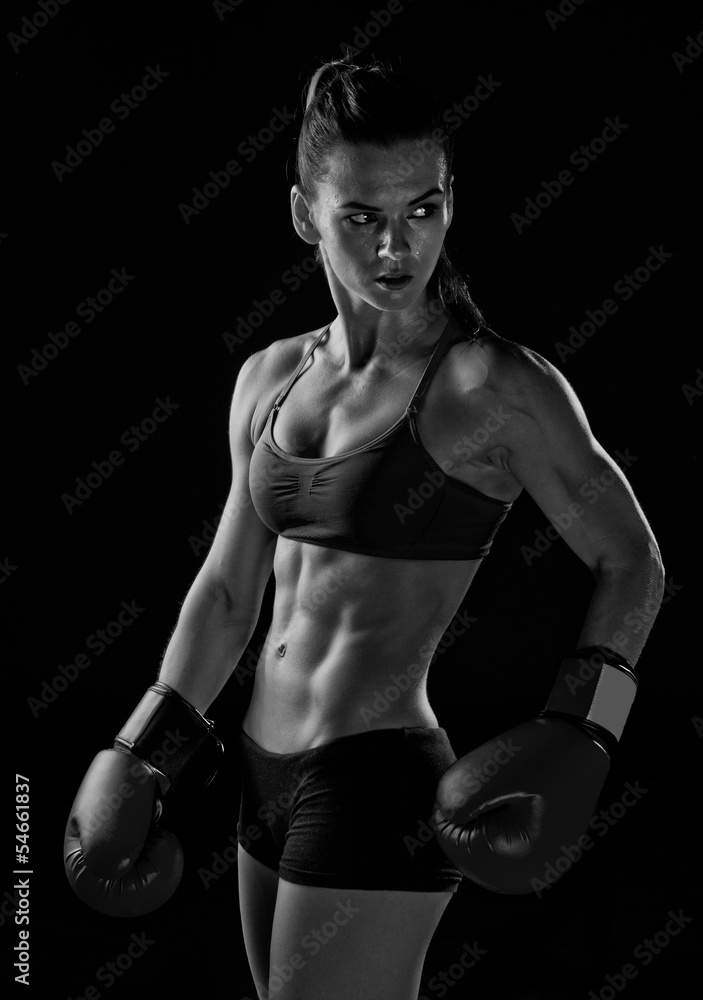 Fototapeta woman boxer