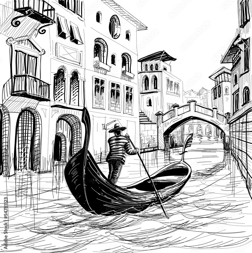 Fototapeta Gondola in Venice vector
