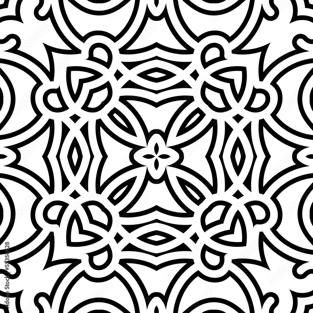 Tapeta Black and white lattice,