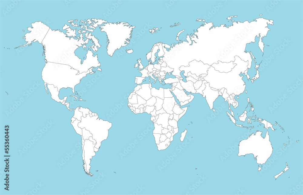 Obraz Pentaptyk Weltkarte