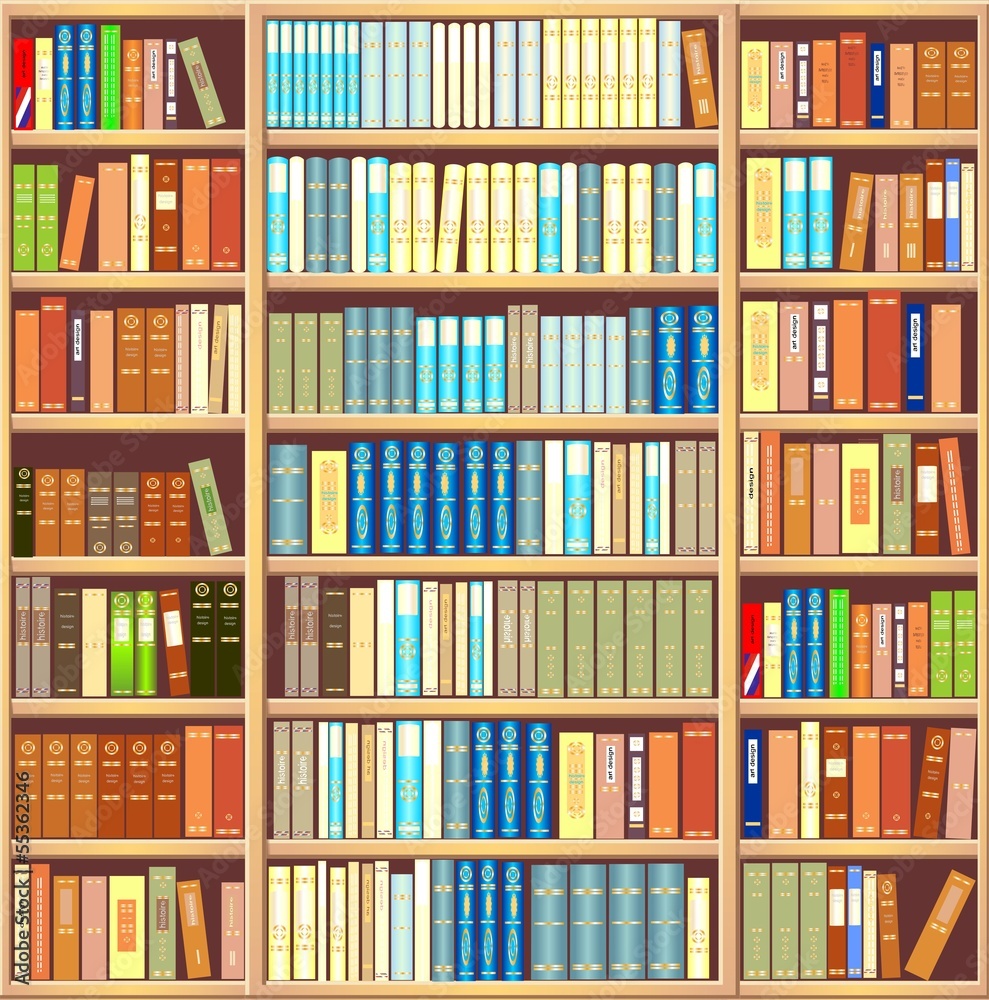 Fototapeta Bookcase full of books