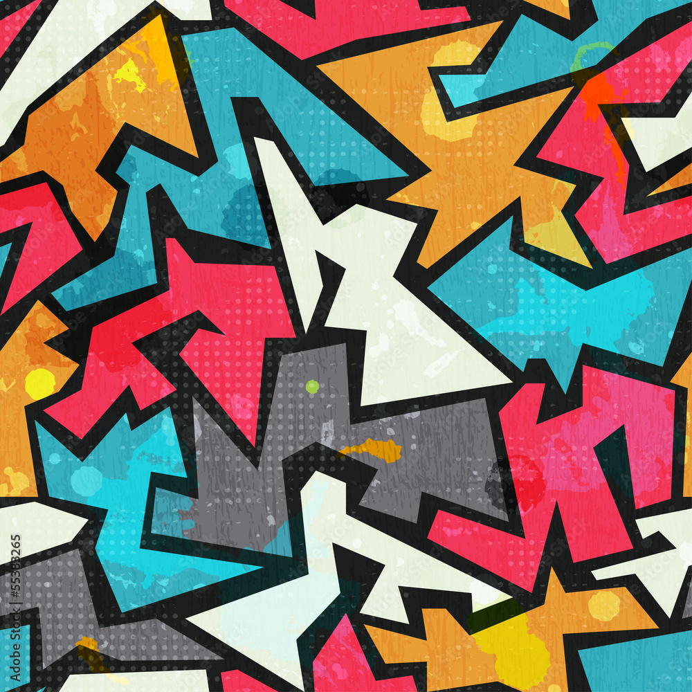 Tapeta grunge colored graffity