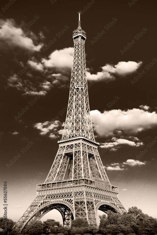 Fototapeta la Torre Eiffel retrò