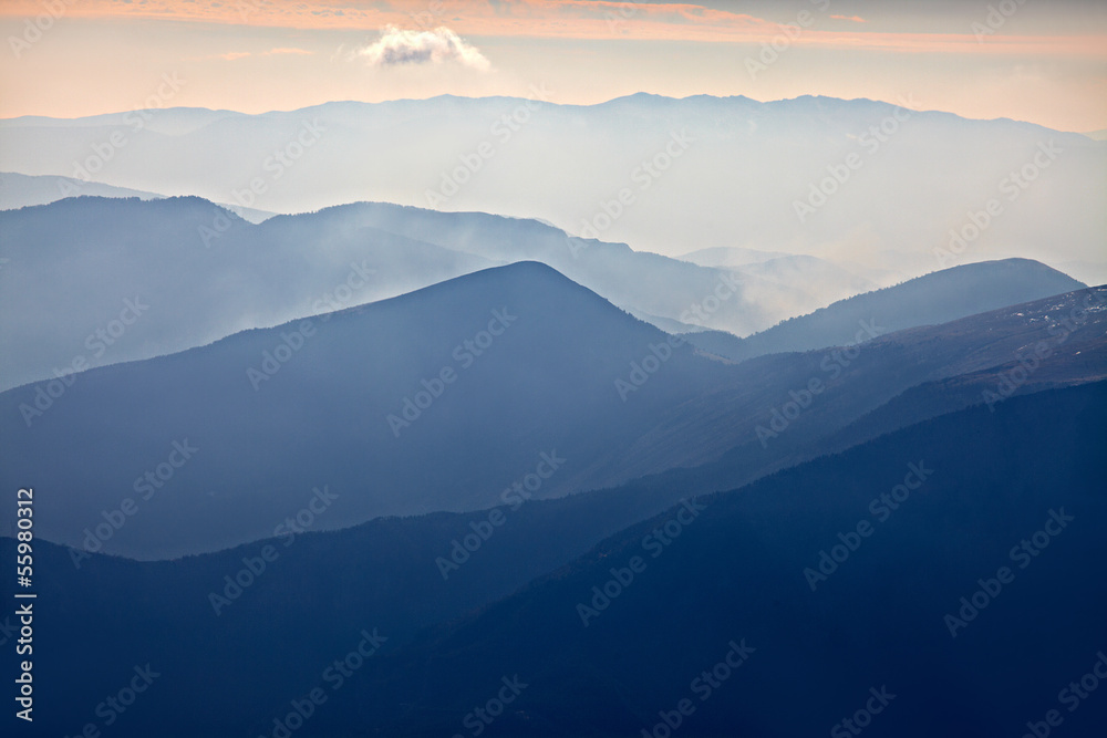 Obraz Kwadryptyk Mountains