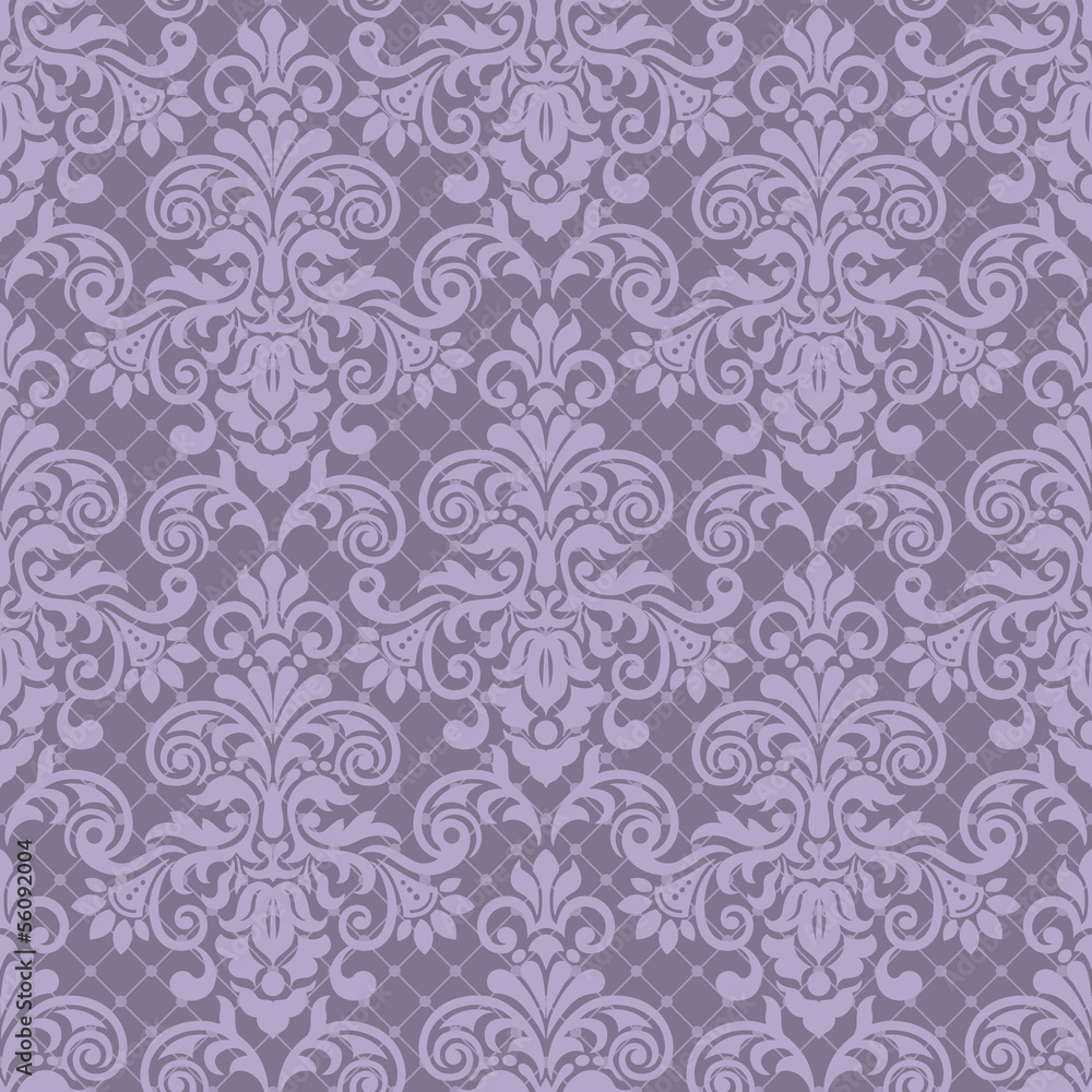Obraz Kwadryptyk Damask seamless vector pattern