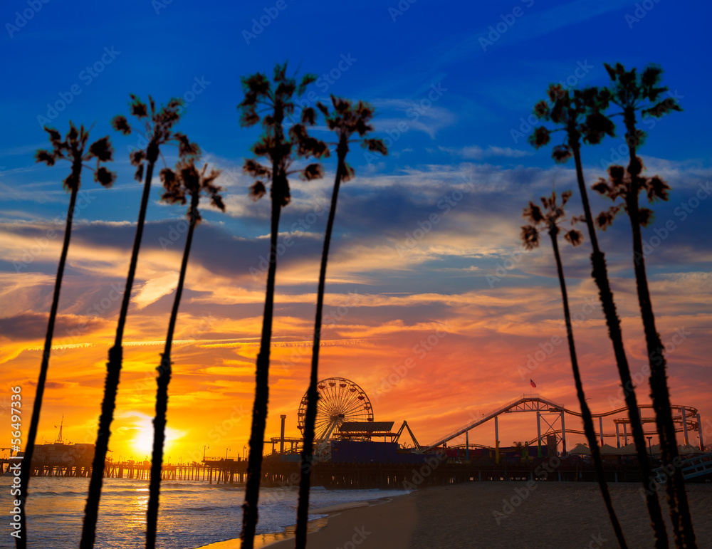Fototapeta Santa Monica California sunset