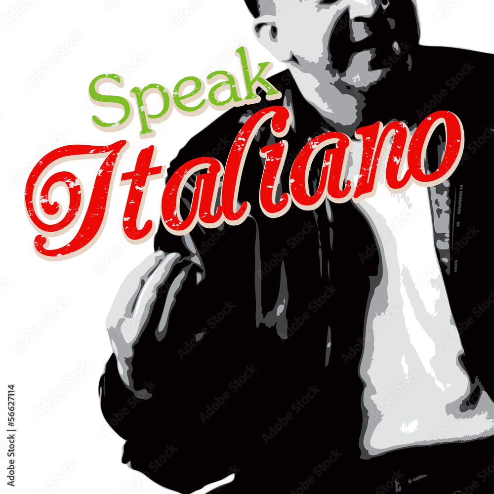 Obraz na płótnie Speaking Italian with Your