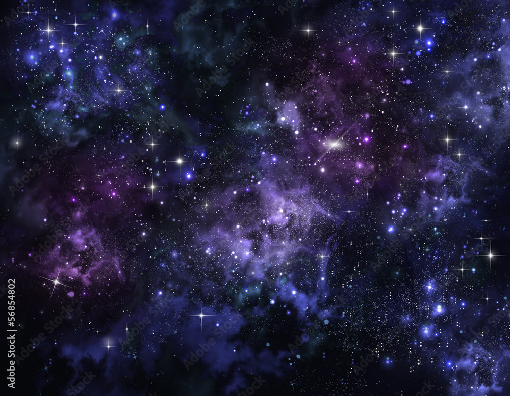 Obraz Tryptyk starry sky in the open space