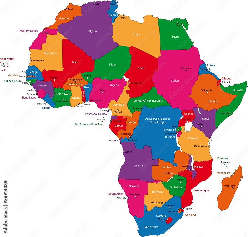 Fototapeta Africa map