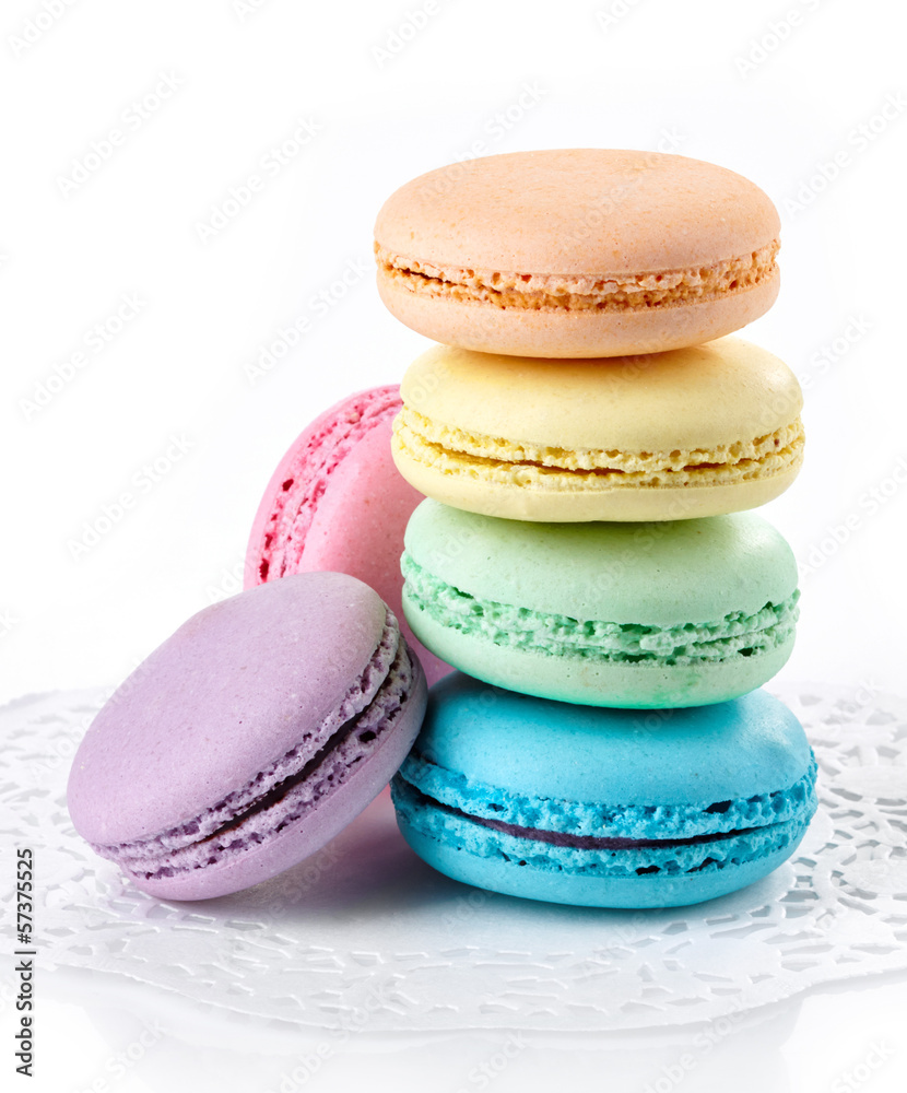Obraz Tryptyk Colorful macaroons