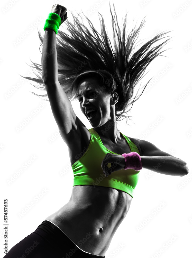 Fototapeta woman exercising fitness zumba