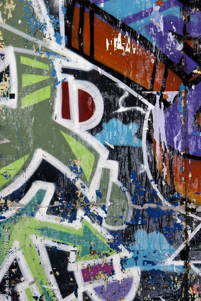 Obraz Pentaptyk Graffiti background