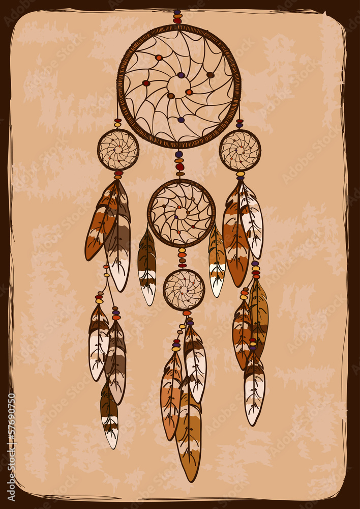 Fototapeta Illustration with tribal