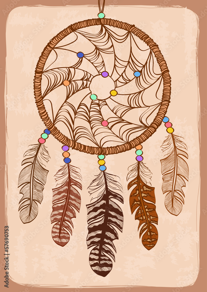 Fototapeta Illustration with tribal