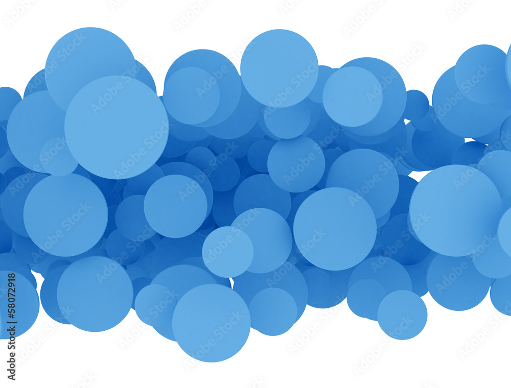 Obraz Pentaptyk Abstract 3d blue design
