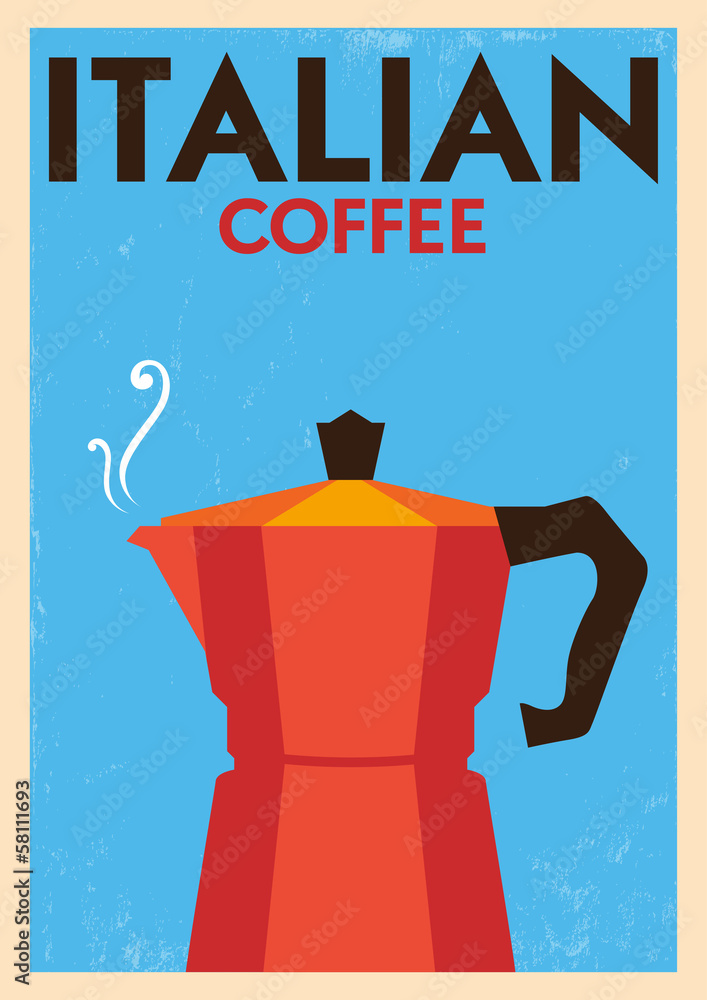 Obraz na płótnie Vintage Coffee Poster