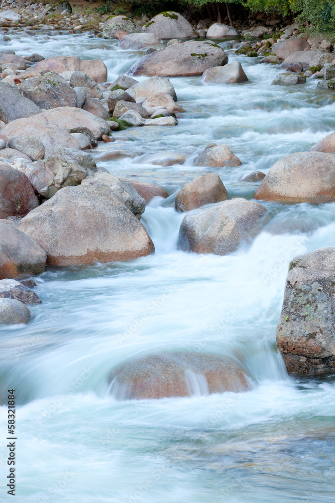 Obraz Pentaptyk Nice creek with clear water