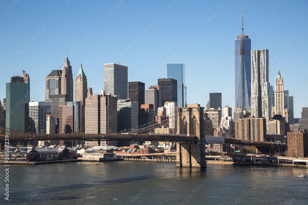 Fototapeta New York City Brooklyn Bridge